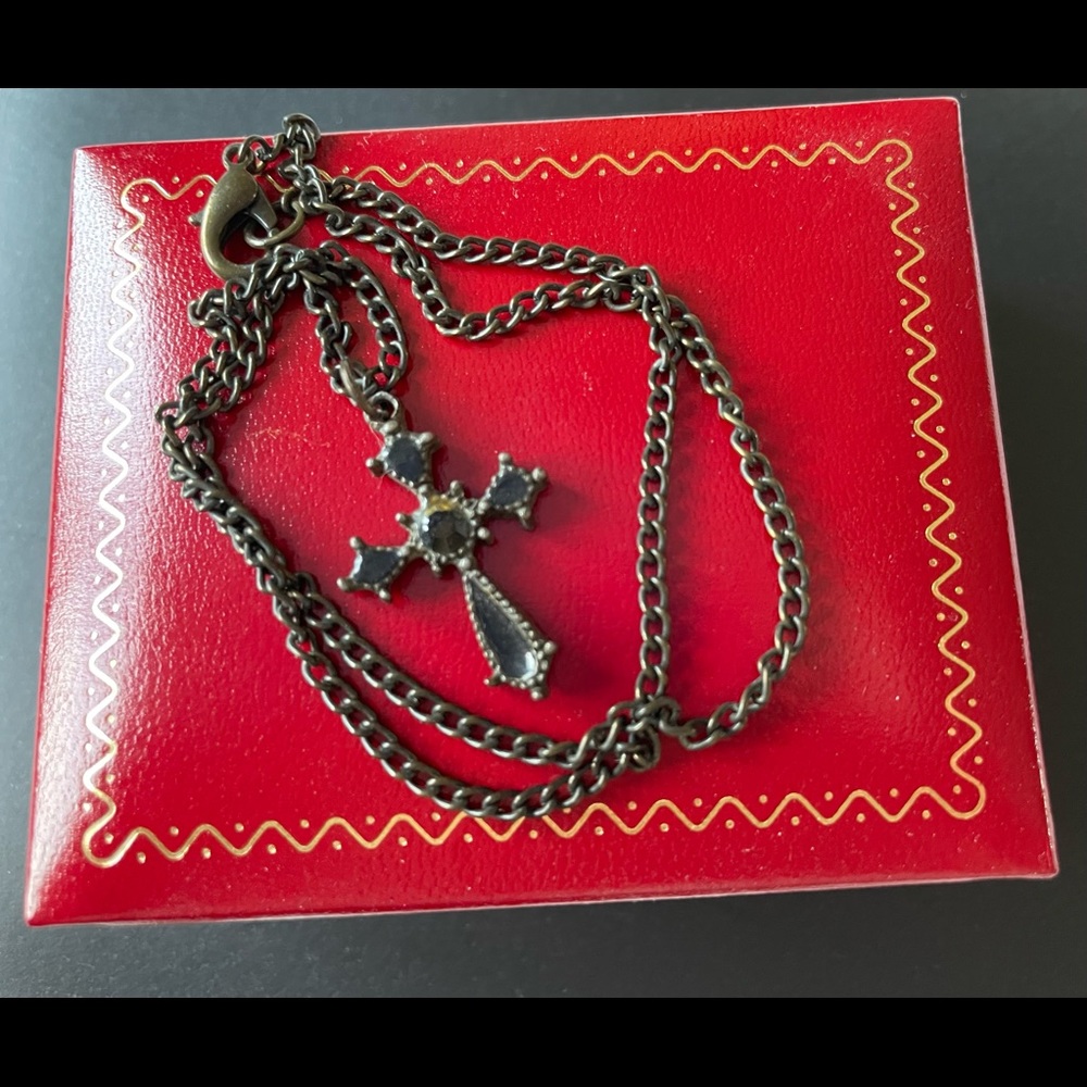 Black Cross Choker Necklace